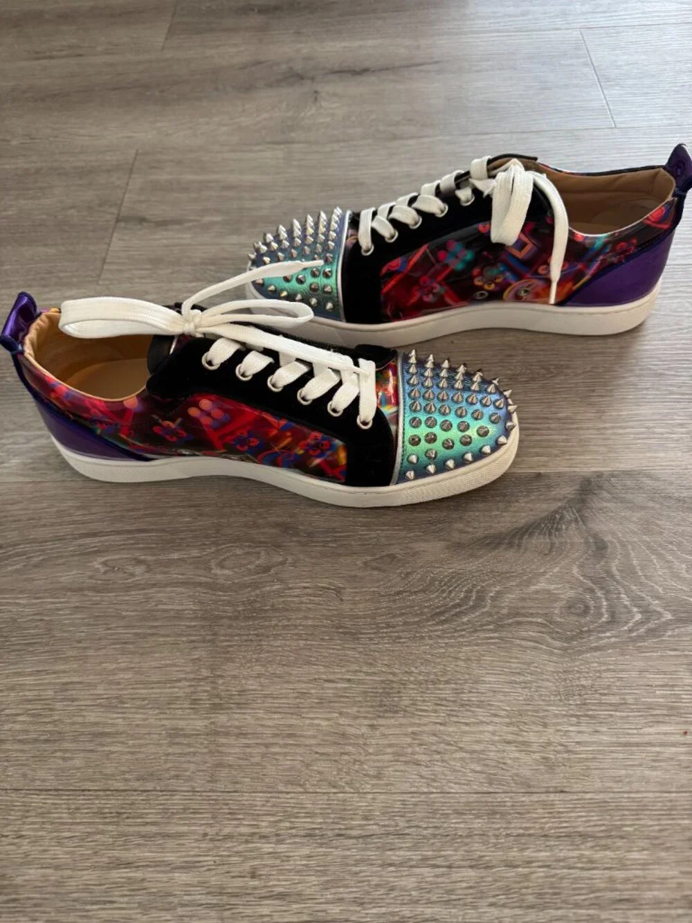 Christian Louboutin Louis Junior Orlato Spikes Multicolor Sneakers – Size [42]